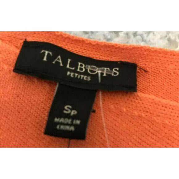 Talbots Petites Apricot Orange Sleeveless V-Neck Wide Camisole Top PS S NWT - Picture 3 of 5